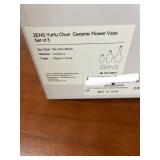 ZENS YuHu Chun Set of 3 Ceramic Flower Vases