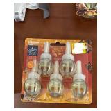 Lot of 5 Plug-In Fragrance Warmers with Air Wick and Glade Refill Packs