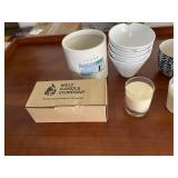 Collection of Ceramic Bowls, Planters, and Scented Candles