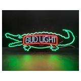 Bud Light alligator neon sign
