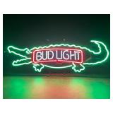 Bud Light alligator neon sign