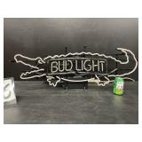 Bud Light alligator neon sign
