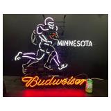 Budweiser, MN Vikings football, NFL, animated runner - neon sign