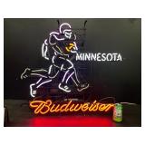 Budweiser, MN Vikings football, NFL, animated runner - neon sign