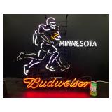 Budweiser, MN Vikings football, NFL, animated runner - neon sign