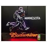Budweiser, MN Vikings football, NFL, animated runner - neon sign