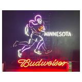 Budweiser, MN Vikings football, NFL, animated runner - neon sign