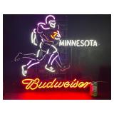 Budweiser, MN Vikings football, NFL, animated runner - neon sign