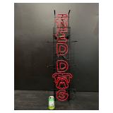 Vertical Red Dog neon sign