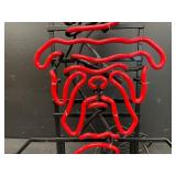 Vertical Red Dog neon sign