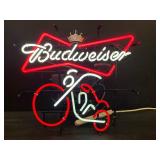 Budweiser neon motorcycle