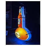 Miller Lite Green Bay Packers, NFL, neon illuminated 3D bottle and football