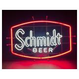 Schmidt Beer neon sign
