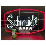 Schmidt Beer neon sign