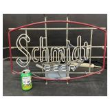 Schmidt Beer neon sign
