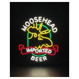 Moosehead Beer, NIB, faux neon, fluorescent light up sign