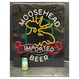 Moosehead Beer, NIB, faux neon, fluorescent light up sign