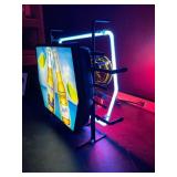Corona beer, "open" neon with backlit bottle graphics on reverse, double-sided display