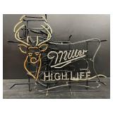 Miller High Life buck head neon sign