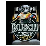 Busch Light Hunting Dog, Black Lab with Pheasant, LED sign, NIB