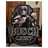 Busch Light Hunting Dog, Black Lab with Mallard Duck, LED sign