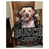 Busch Light Hunting Dog, Yellow Lab with Pheasant, LED sign, NIB