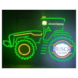 John Deere tractor, Busch Light, LED sign, NIB