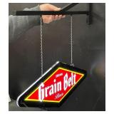Grain Belt Beer hanging sign, double-sided LED with hanger / bracket