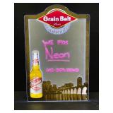 Grain Belt dry erase board with LED light up surface