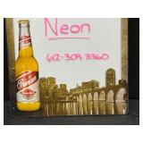 Grain Belt dry erase board with LED light up surface