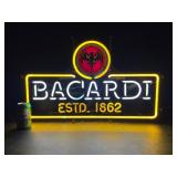 Bacardi Rum neon sign with bat