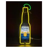 Corona Extra neon beer bottle with lime