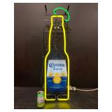 Corona Extra neon beer bottle with lime
