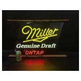 Miller Genuine Draft on Tap, neon