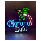 Corona Light neon palm tree