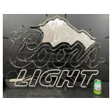 Coors Light mountain neon