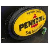 Pennzoil illuminated sign