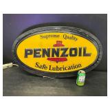 Pennzoil illuminated sign