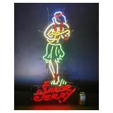 Sailor Jerry Rum hula girl, neon sign