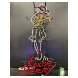 Sailor Jerry Rum hula girl, neon sign