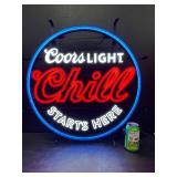 Coors Light Chill Starts Here, LED sign