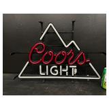 Coors Light mountain, LED sign