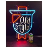 Old Style Beer neon sign