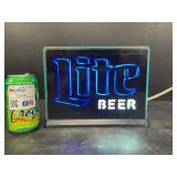Miller Lite beer, plate glass neon