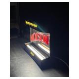 Lot of 2, Molson neon and fluorescent sign, and Molson plastic sign