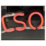 Lot of 2, Molson neon and fluorescent sign, and Molson plastic sign