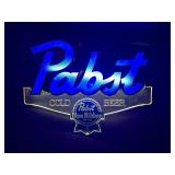 Pabst Blue Ribbon Beer, plastic light up sign