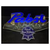Pabst Blue Ribbon Beer, plastic light up sign