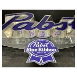 Pabst Blue Ribbon Beer, plastic light up sign