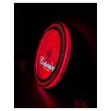 Budweiser clock with neon border